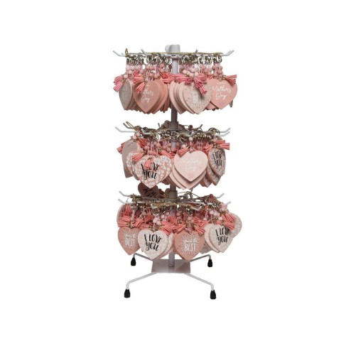 ESPOSITORE CON CUORI PINK 6ASS